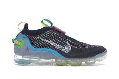 Pre-owned Nike Men's  Air Vapormax 2020 Flyknit Sneakers In Deep Royal Blue/white In Multi