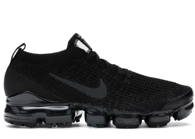 Pre-owned Nike Men's  Air Vapormax Flyknit 3.0 Triple Sneakers In Black/anthracite/white In Multi