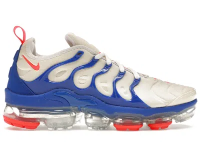Pre-owned Nike Men's  Air Vapormax Plus Sneakers In Coconut Milk/hyper Royal/white