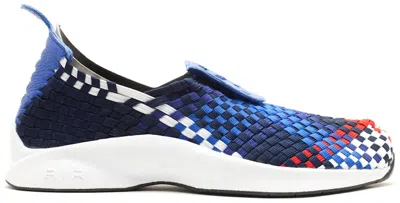 Pre-owned Nike Men's  Air Woven Rainbow Blue Red Sneakers In Obsidian/university Red/deep Royal Blue