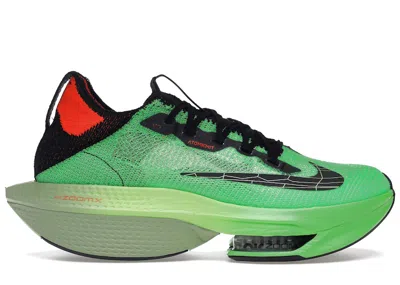 Pre-owned Nike Men's  Air Zoom Alphafly Next% 2 Ekiden Sneakers In Scream Green/bright Crimson/honeydew In Multi