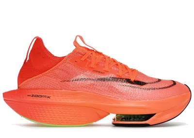Pre-owned Nike Men's  Air Zoom Alphafly Next% 2 Sneakers In Total Orange/black/bright Crimson