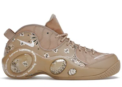 Pre-owned Nike Men's  Air Zoom Flight 95 Sp Supreme Wheat Sneakers In Hemp/white