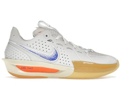 Pre-owned Nike Men's  Air Zoom Gt Cut 3 Fp Blueprint Pack Sneakers In White/racer Blue/coconut Milk