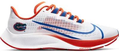 Pre-owned Nike Men's  Air Zoom Pegasus 37 Florida Sneakers In White/pure Platinum/university Orange