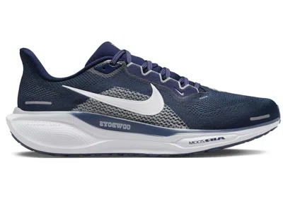 Pre-owned Nike Men's  Air Zoom Pegasus 41 Dallas Cowboys Sneakers In College Navy Blue/white/wolf Grey
