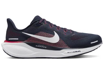 Pre-owned Nike Men's  Air Zoom Pegasus 41 Houston Texans Sneakers In Marine/white/gym Red In Multi