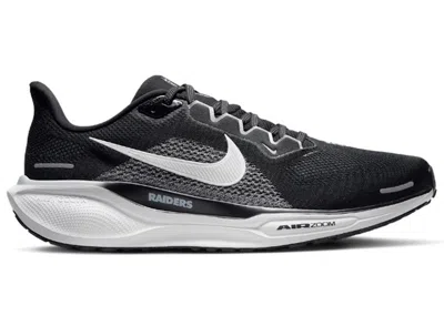 Pre-owned Nike Men's  Air Zoom Pegasus 41 Las Vegas Raiders Sneakers In Black/white