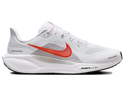 Pre-owned Nike Men's  Air Zoom Pegasus 41 Picante Red Sneakers In White/wolf Grey/black In Multi