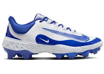Pre-owned Nike Men's  Alpha Huarache Elite 4 Low Mcs Sneakers In White/hyper Royal