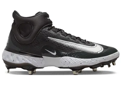 Pre-owned Nike Men's  Alpha Huarache Elite 4 Mid Sneakers In Black/dark Smoke Grey/white In Multi
