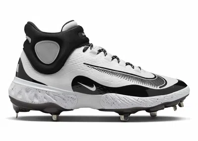Pre-owned Nike Men's  Alpha Huarache Elite 4 Mid Sneakers In White/black In Multi