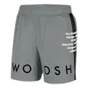 Nike Men's  Alphabet Printing Elastic Waistband Straight Sports Shorts Gray