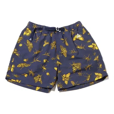 Nike Men's  Animal Full Print Athleisure Casual Sports Shorts Blue