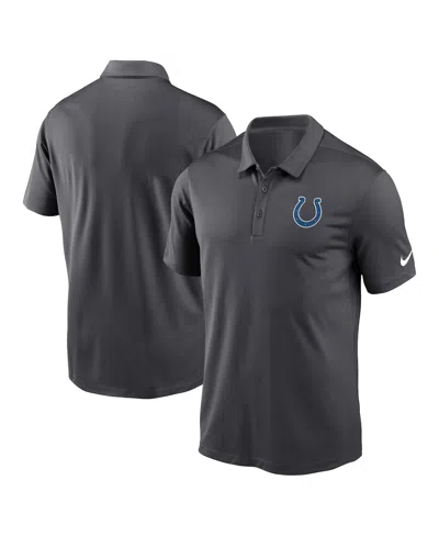 Nike Men's  Anthracite Indianapolis Colts Franchise Team Logo Performance Polo Shirt