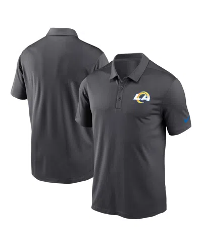 Nike Men's  Anthracite Los Angeles Rams Franchise Team Logo Performance Polo Shirt