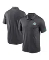 Nike Men's Anthracite Miami Dolphins Franchise Performance Polo In Anthracite
