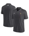Nike Men's  Anthracite Pittsburgh Pirates Authentic Collection Striped Performance Pique Polo Shirt In Anthracite