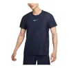 Nike Men's  Athleisure Casual Sports Breathable Round Neck Short Sleeve Navy Blue T-shirt In Blue
