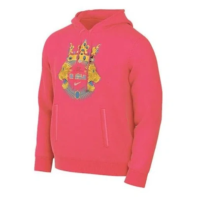 Nike Men's  Basketball Sports Training Casual Fleece Lined Hooded In Pink
