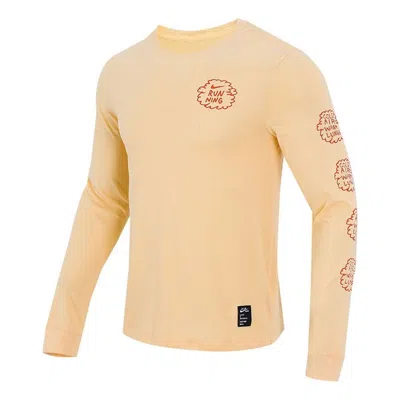 Nike Men's  Basketball Training Sports Printing Breathable Long Sleeves Apricot Color T-shirt In Neutral