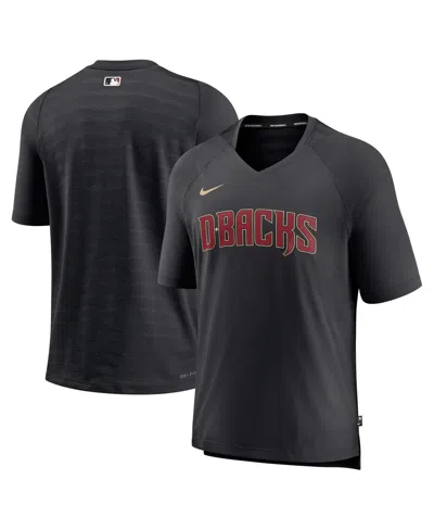 Nike Men's  Black Arizona Diamondbacks Authentic Collection Pregame Raglan Performance V-neck T-shirt