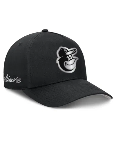 Nike Men's  Black Baltimore Orioles Rise Dri-fit A-frame Adjustable Hat