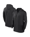 NIKE MEN'S NIKE BLACK BOSTON RED SOX AUTHENTIC COLLECTION TRAVEL PERFORMANCE FULL-ZIP HOODIE
