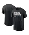 Nike Men's  Black Carolina Panthers Division Essential T-shirt In Black