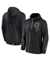 Nike Men's  Black Chicago Cubs Night Game Half-zip Hoodie In Black