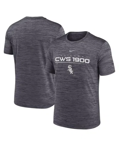 Nike Men's  Black Chicago White Sox Wordmark Velocity Performance T-shirt