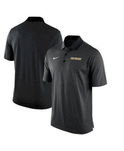 Nike Men's  Black Colorado Buffaloes Stadium Stripe Performance Team Polo Shirt