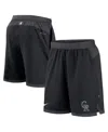 Nike Men's  Black Colorado Rockies Authentic Collection Flex Vent Performance Shorts In Black