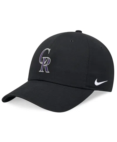 Nike Men's  Black Colorado Rockies Evergreen Club Adjustable Hat