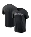 Nike Colorado Rockies Fuse Wordmark  Men's Mlb T-shirt In Black