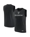 Nike Black Las Vegas Raiders Muscle Trainer Tank Top In Black
