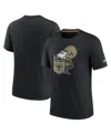Nike Men's  Black New Orleans Saints Rewind Playback Logo Tri-blend T-shirt In Black