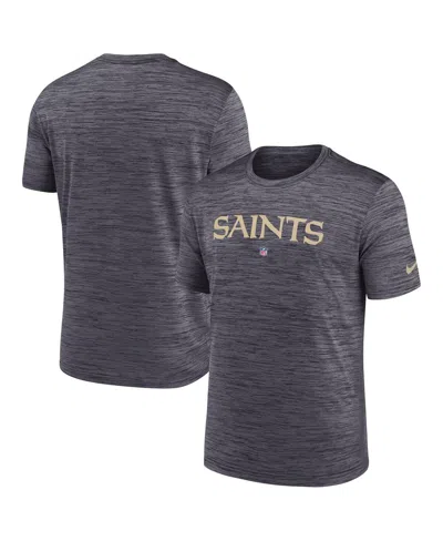 Nike Men's Dri-fit Sideline Velocity (nfl New Orleans Saints) T-shirt In Black