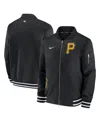 NIKE MEN'S NIKE BLACK PITTSBURGH PIRATES AUTHENTIC COLLECTION FULL-ZIP BOMBER JACKET