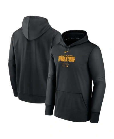 Nike Men's  Black Pittsburgh Pirates Authentic Collection Practice Performance Pullover Hoodie