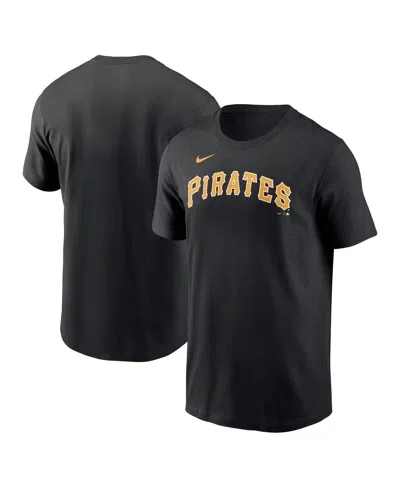 NIKE MEN'S NIKE BLACK PITTSBURGH PIRATES FUSE WORDMARK T-SHIRT