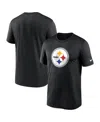 Nike Women's Logo Essential (nfl Pittsburgh Steelers) T-shirt In Black
