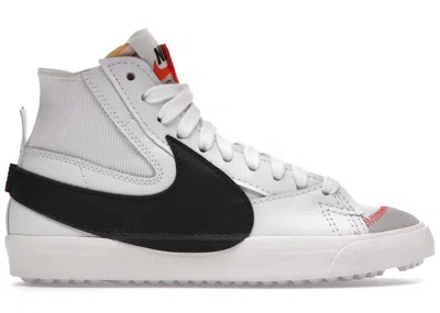 Pre-owned Nike Men's  Blazer Mid 77 Jumbo Sneakers In White/black In Multi