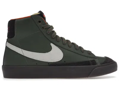 Pre-owned Nike Men's  Blazer Mid 77 Vintage Army Sneakers In Army Olive/summit White/campfire Orange
