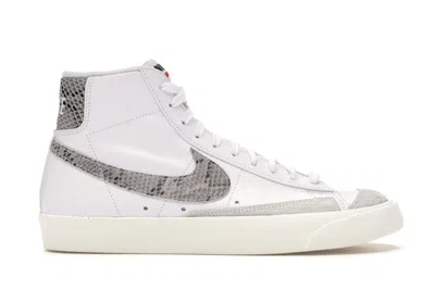 Pre-owned Nike Men's  Blazer Mid 77 Vintage Snakeskin Swoosh Sneakers In White/sail