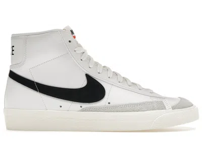 Pre-owned Nike Men's  Blazer Mid 77 Vintage Sneakers In Black/sail/white