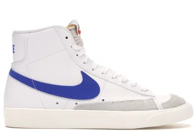 Pre-owned Nike Men's  Blazer Mid 77 Vintage Sneakers In Summit White/racer Blue/sail In Multi