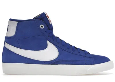Pre-owned Nike Men's  Blazer Mid Stranger Things Independence Day Pack Sneakers In Game Royal/white In Multi