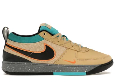 Pre-owned Nike Men's  Book 1 Mowabb Sneakers In Sesame/black/bright Mandarin