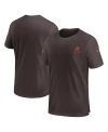NIKE MEN'S NIKE BROWN CLEVELAND BROWNS SIDELINE COACH PERFORMANCE T-SHIRT